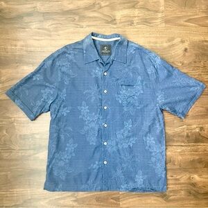 Jamaica Jaxx Tropical Hawaiian Silk Button Up Men’s Short Sleeve Shirt Size L